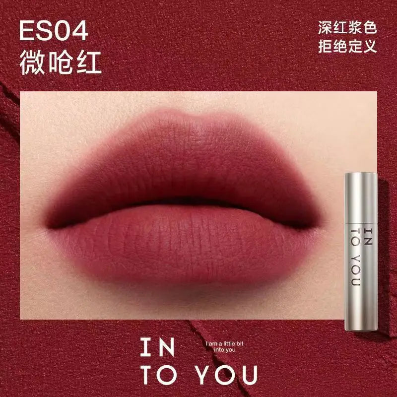 INTOYOU Matte Lipstick Longlasting Lip Clay Velvet Waterproof Lip Gloss Non-sumdge Non-stuicky Lip Stain Espresso Lips Makeup