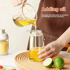 Olive Oil Spray Bottle for Oil Bottle Pouring for Cooking Oil Spices Camping Dispenser with Automatic Lid Spice Shaker
