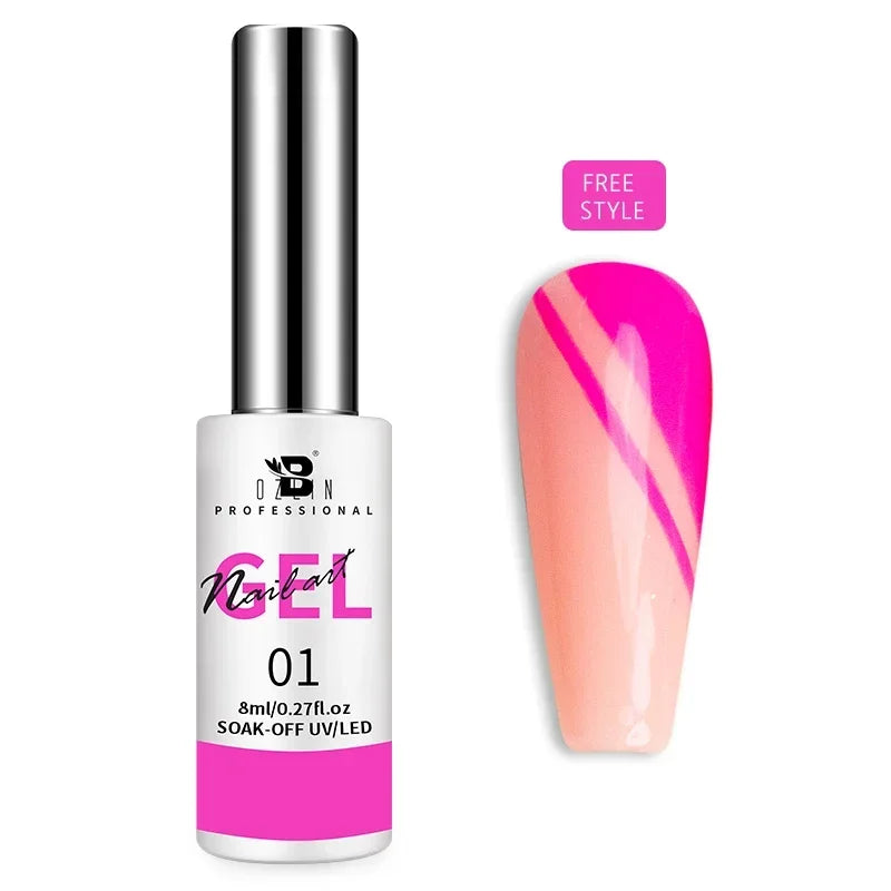 5ML Gold Silver Metallic Liner Paint Gel Polish Chrome Mirror Metal Effect Super Bright French UV LED Semi Permanent Nail Gel Lootquake LLC