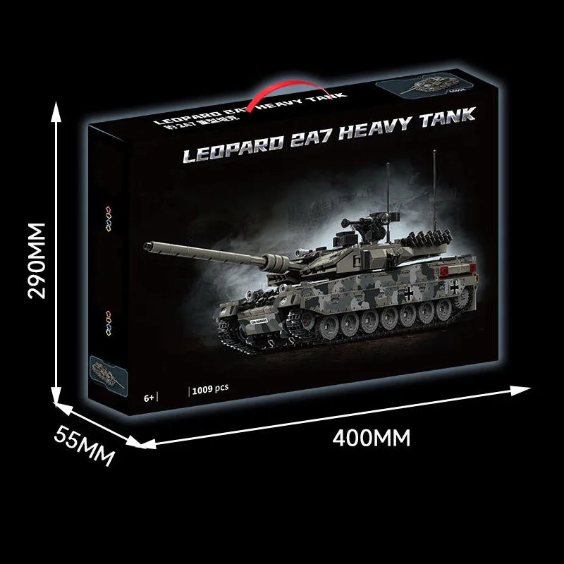 Military WW2 MOC Leopard 2A7 Army Main Battle Tank Soldiers Building Blocks Bricks M1 T90M Tank Set For Children Boys Gifts Lootquake LLC
