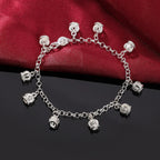 Fashion charm 925 Sterling Silver Bracelet for man woman Twisted rope chain fine jewelry Wedding party Christmas gift Lootquake LLC