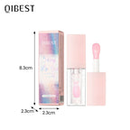 Pearlescent Pink Glitter Lip Oil Lustrous Color Changing Lip Gloss Moisturizing Makeup Lip Balm Mirror Glass Lip Glaze Cosmetics