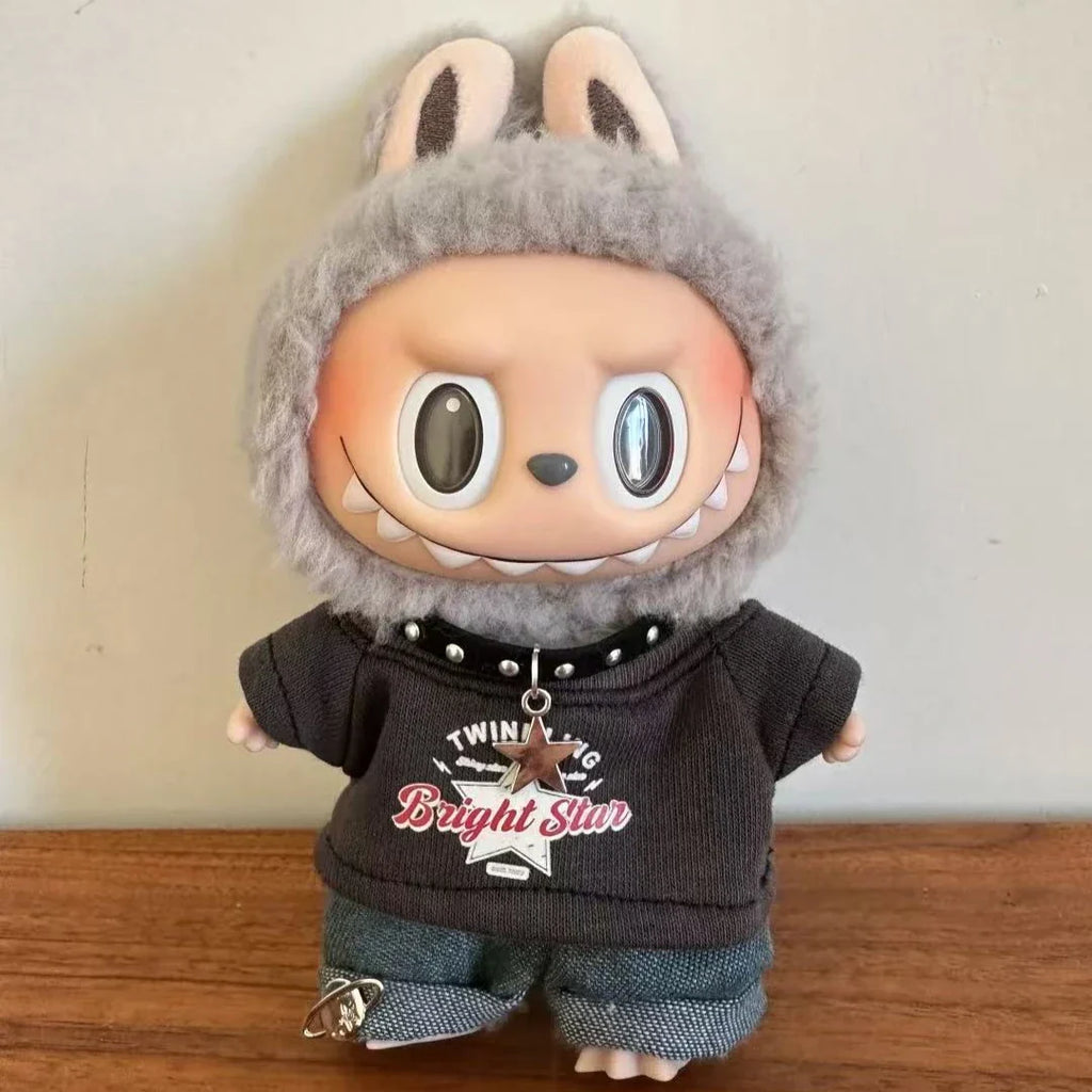 Labubu Clothes Doll American Hip Hop, V1 V2 Doll Clothing Accessories, Labubu Clothes Designer,15/17cm Doll Toy Lootquake LLC