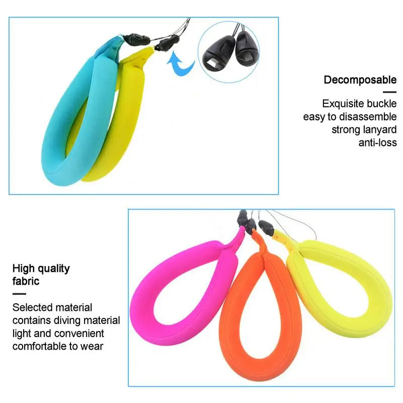 Floating Wrist Strap Waterproof Camera Universal Bright Colored Foam For Camera Cell Phone Lightweight Swimming Pool Floater Lootquake LLC