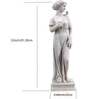 Outdoor Garden Statue, Nymph Sculpture Goddess of Greek Mythology Roman Style Outdoor Patio Yard Lawn Porch Decor, Ivory Lootquake LLC
