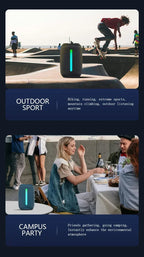 Super Powerful Wireless 5.3 Bluetooth Speaker RGB Light Caixa De Som Enhanced Bass IPX6 Waterproof Subwoofer 3D Stereo Sound Box Lootquake LLC