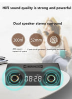 Wooden Bluetooth Speaker Portable Wireless Subwoofer Clock Soundbox Home Computer Echo Wall Soundbar HiFi Stereo TF AUX U Disk Lootquake LLC