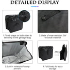 Large Capacity Car Trash Can with Adjustable Strap 6.5L Waterproof Foldable Car Trash Organizer Bin Hanging Portable Car Dustbin