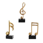 Musical Note Figurines Home Decoration Resin Golden Sculpture Home Decor Desk Piano Office TV Cabinet Ornaments Souvenirs Lootquake LLC