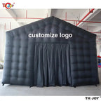 7x5m Disco Light N Fog Machine Black Cube Blow Up Bar Tent Inflatable Nightclub Portable Inflatable Party Tent Free Air Shipping