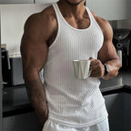 StriveFit Men's Stripe Gym Tank - Summer 2026 THRIXINE