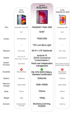 Lenovo Tab K10 M11 TB330FU 6/8+128GB Zhaoyang Tablets K10 MediaTek Helio G88 Global Rom Support OTA 10.95-inch Screen GPS WIFI Lootquake LLC