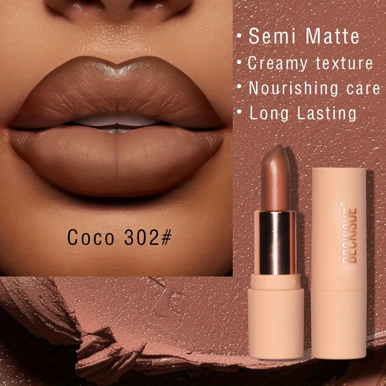 Bare Matte Silky Matte Lipstick Long-lasting Waterproof and glossy finish, Easy to color Lootquake LLC