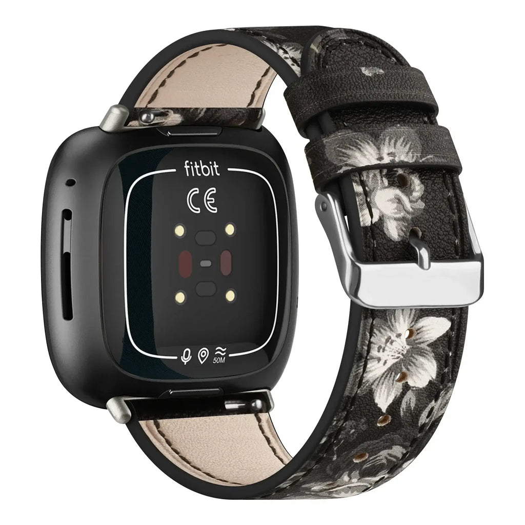 Fitbit Versa & Sense Leather Band - Premium Classic Design - SJB-DIAMOND ELITES