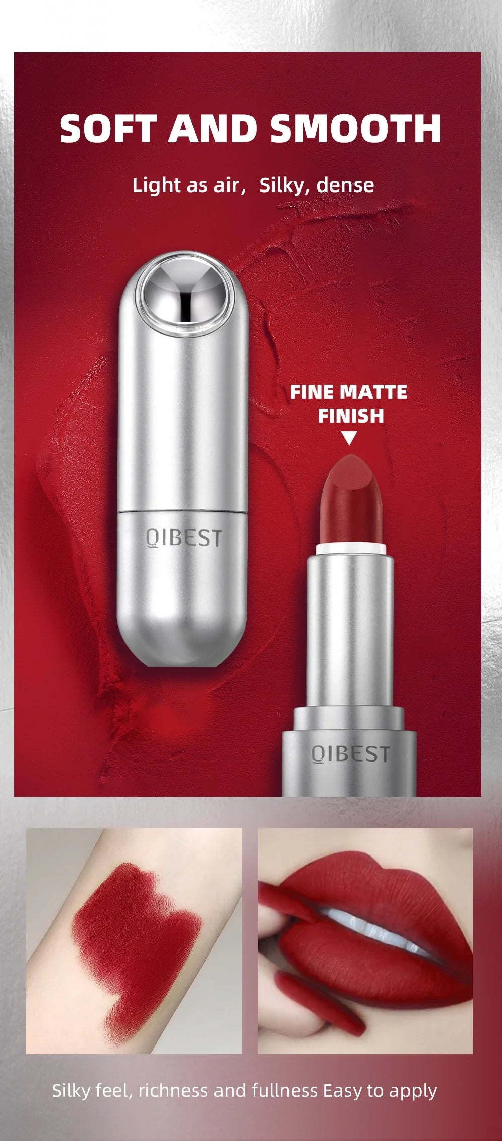 High Quality Professional Lipsticks Nude Matte Lipstick Long Lasting Moisturizing Makeup Sexy Red Lipgloss Tint Lips Cosmetics