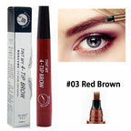 4 Fork Eyebrow Pencil Natural Waterproof Anti-sweat Lasting Liquid Does Not Faint Dye Extremely Fine Eyebrow Pencil Makeup Tool Lootquake LLC