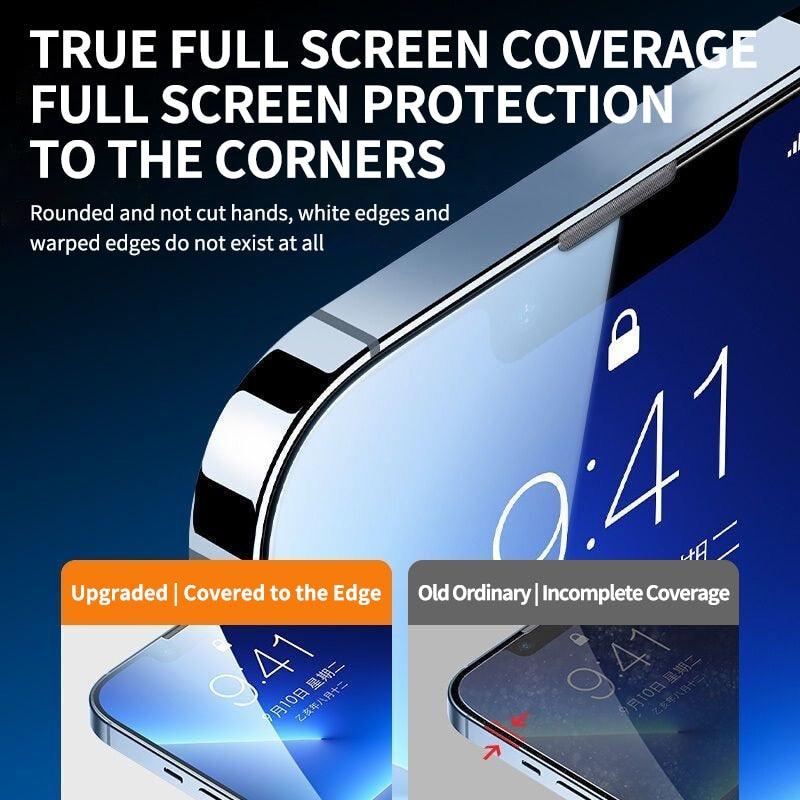 8K HD Anti Peeping Luxury Fast Install Full Cover Glass Screen Protector For iPhone 14 13 12 11 PRO MAX MINI X XS 9H Hardness Tempered Glass Scratchproof Shatterproof Bubble Free Screen Protector For iPhone Stevvex