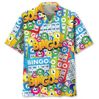 Full Print Mens Retro Bingo Game Hawaiian Shirt New In Summer Short Sleeve Button Up Beach Blouse Casual Men's Aloha Shirt Tops Lootquake LLC