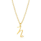 26 Initial Letters Heart Pendant Stainless Steel Necklace for Women Gold Color A-Z Alphabet Choker Chain Birthday Jewelry Gift