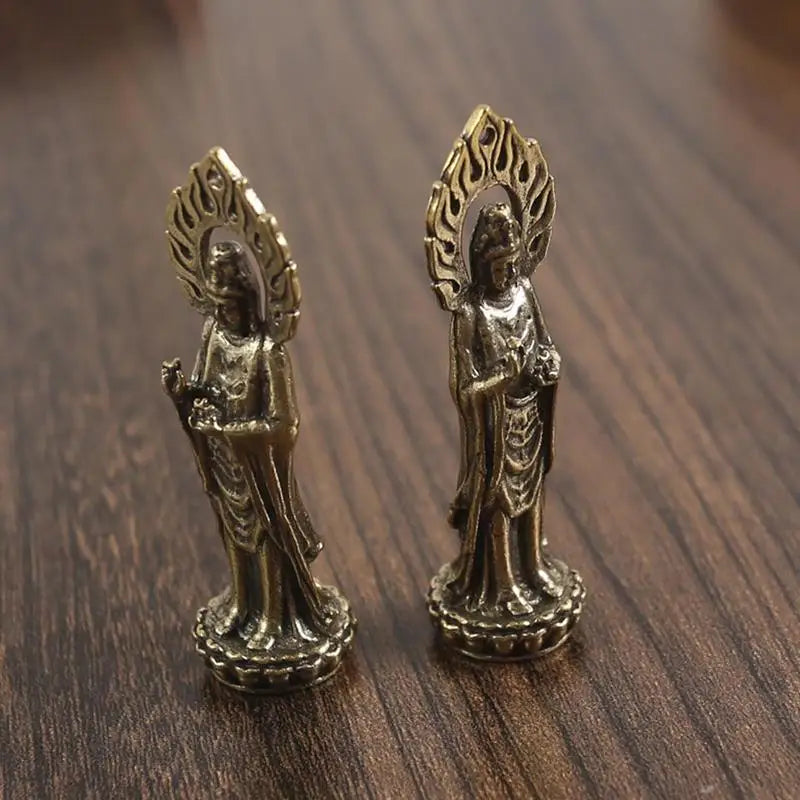 Kwan Yin Statues Buddha Figurine Craft 2.4 Inch Buddhist Avalokiteshvara Statue Chinese Feng Shui Sculpture Crafts Figurine Lootquake LLC