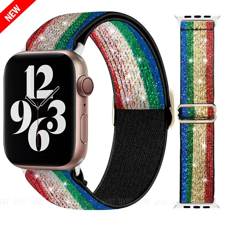 Apple Watch Nylon Band - Stylish, Durable, Elastic Design - SJB-DIAMOND ELITES