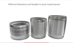 ∅150mm Double Layer Aluminum Foil Pipe Flexible Ventilation Duct for Kitchen Bathroom Extractor Dryer Fan Grow Tent 1.5m-6m