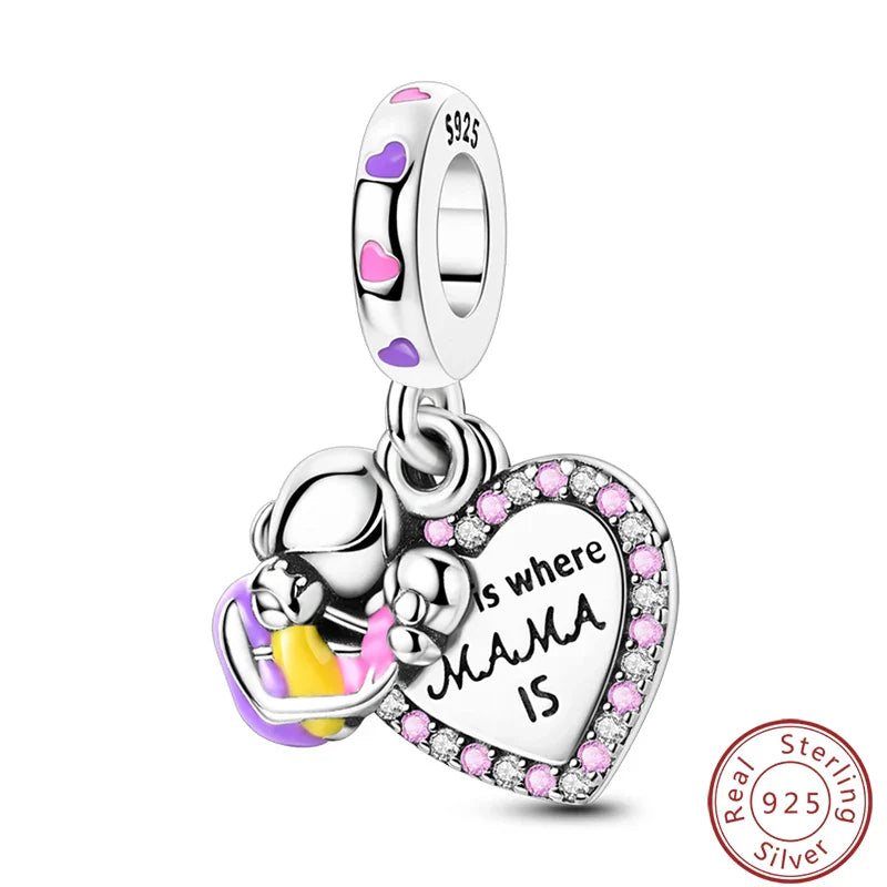 S925 Sterling Silver Princess Golf Hamster Camera Travel Three Piece Set Charms Beads 3mm DIY Fine Jewelry Making Lootquake LLC