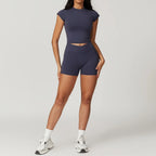 Women's 2-Piece Yoga Set: Crop Top & Leggings THRIXINE