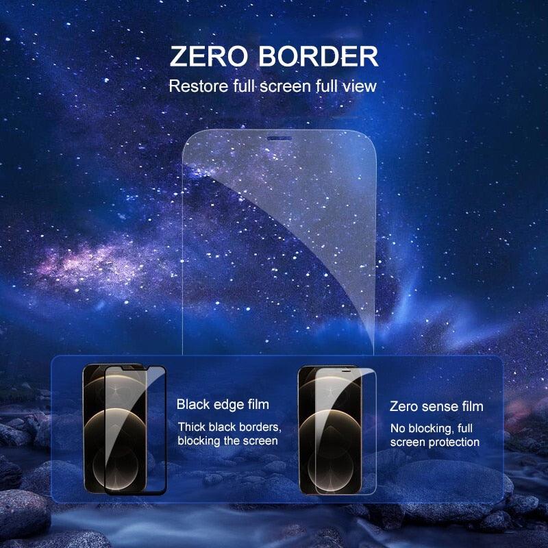 4PCS Full Cover Protective Glass For iPhone 11 12 13 14 Pro Max Screen Protector On iPhone X XR Xs Max 6S 7 8 Plus 13 Mini Glass Edge to Edge Coverage Ultra Clear Anti-Dust 9H Hardness Screen Protector Stevvex