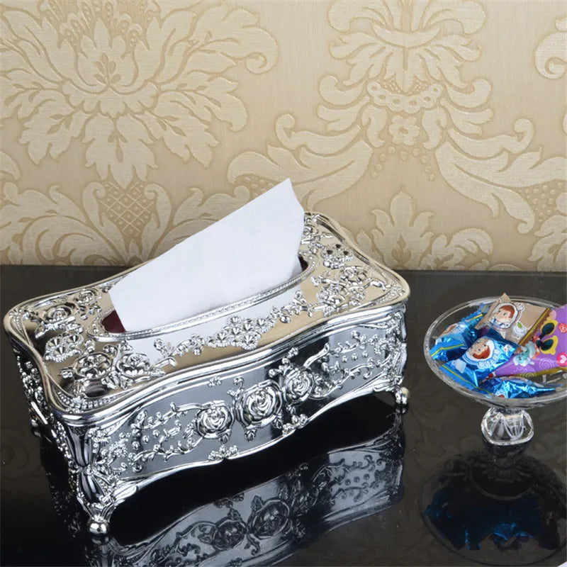 Luxury Continental Acrylic Tissue Box Kitchen Tissue Storage Box Handkerchief Toilet Tissue Holder Home Storage Supplies Lootquake LLC