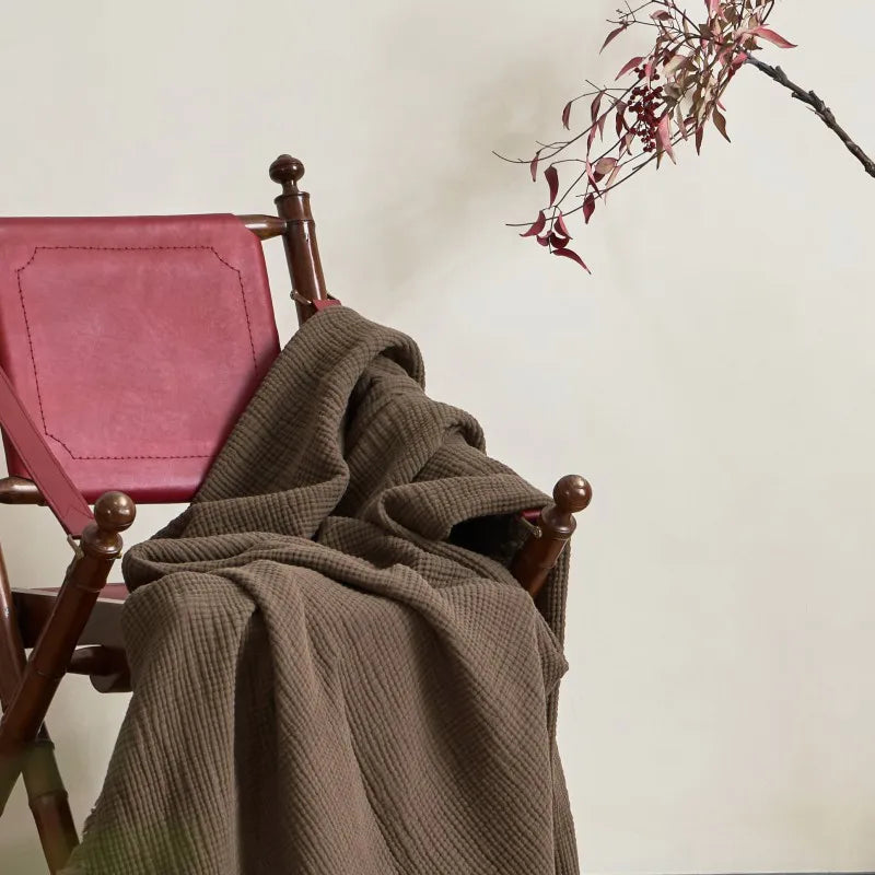 Maillard Cotton Blankets Four Layers Of Gauze Sofa Cover Blanket With Tassel AB Side Office Nap Decorative Bed Muslin Blanket Lootquake LLC