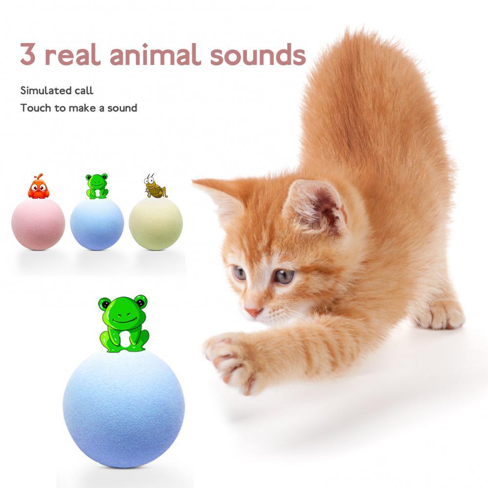 3 Colors Cat Toys New Gravity Ball Smart Touch Sounding Toys Interactive Pet Toys Toys Pet Training Ball Toy Supplies Interactive Cat Toy Ball of Sounds for Cats Stevvex