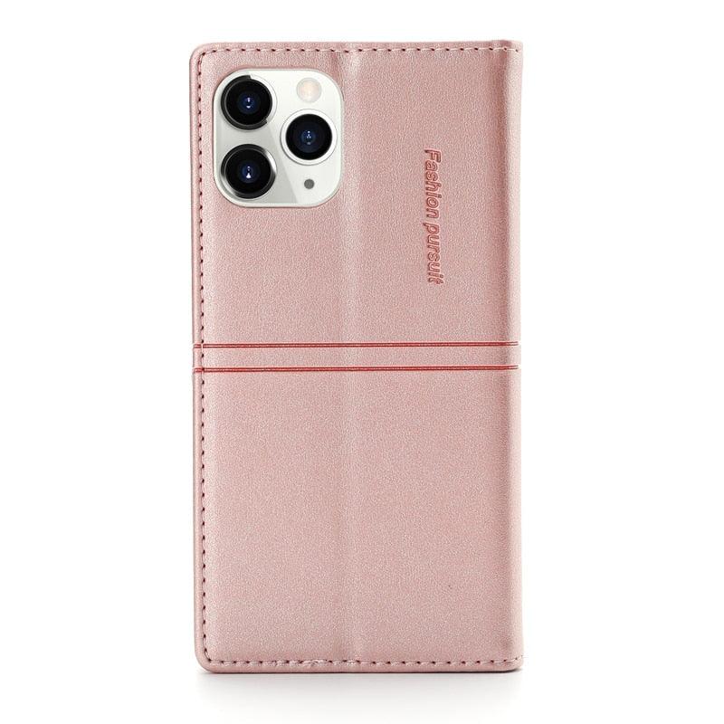 Magnetic Flip Leather Card Slot Wallet Case for iPhone 14 13 12 11 Pro Max Flip Invisible Magnetic Elegant Retro Phone Case Premium Leather PU Soft Flip Cover For iPhone Stevvex