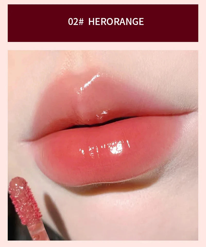 HERORANGE Light Glass-Like Lip Lacquer - Mirror Shine, Hydrating Formula; Smudge-Proof, Long-Wear, and Skin-Brightening Lootquake LLC