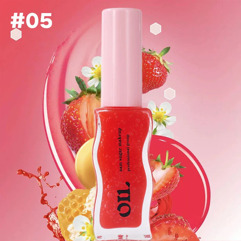 Water Light Honey Essence Lip Oil Long Lasting Moisturizing Fruity Shimmer Jelly Reduce Lip Lines Liquid Lipstick Gloss Makeup Lootquake LLC