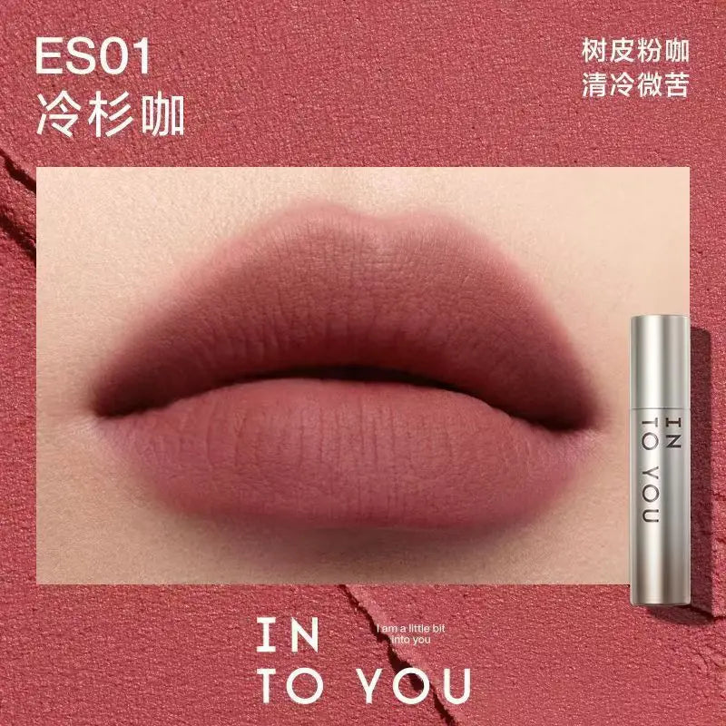 INTOYOU Matte Lipstick Longlasting Lip Clay Velvet Waterproof Lip Gloss Non-sumdge Non-stuicky Lip Stain Espresso Lips Makeup