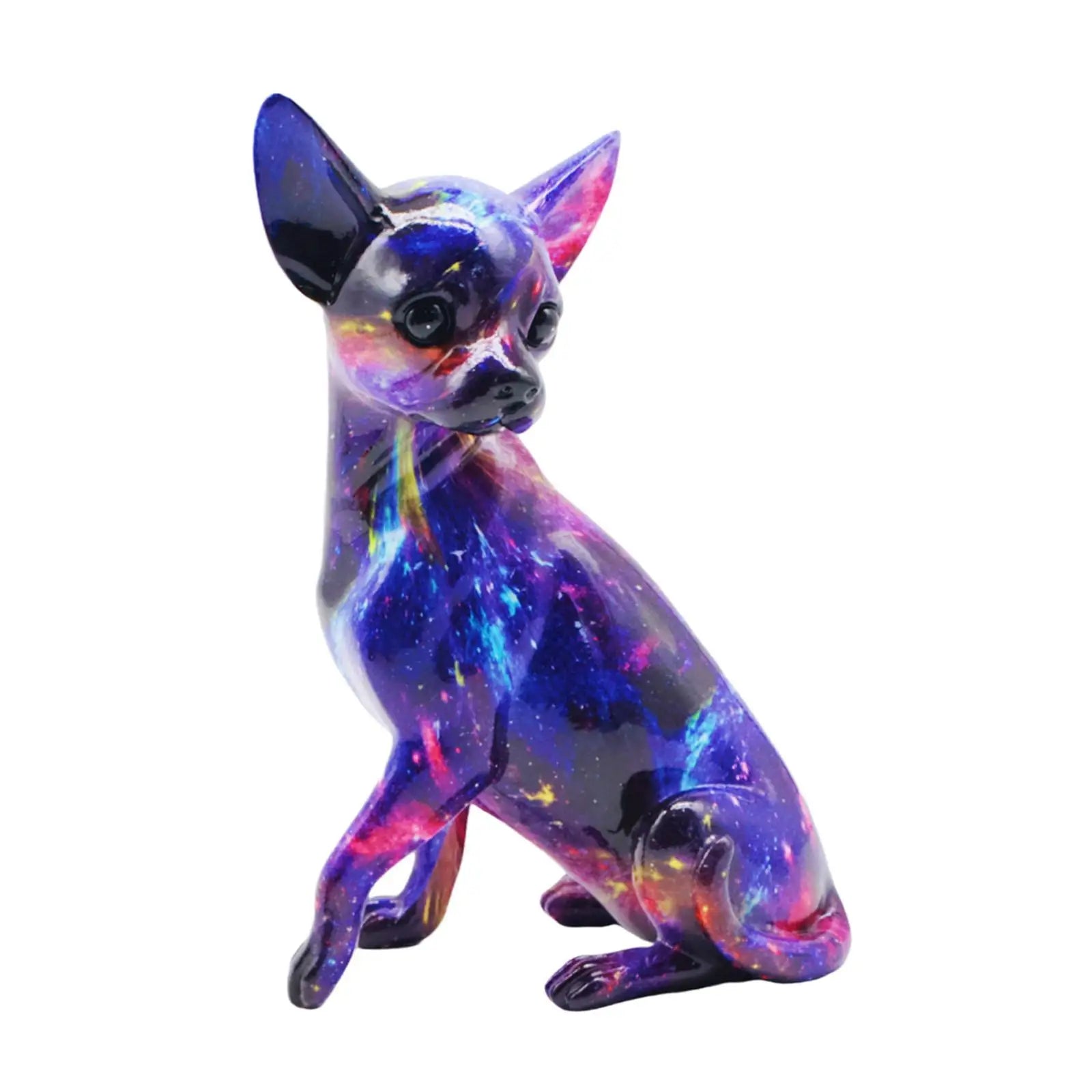 Dog Sculpture Desk Decor Lovely Creative Ornament Splashing Color Art Work Lootquake LLC