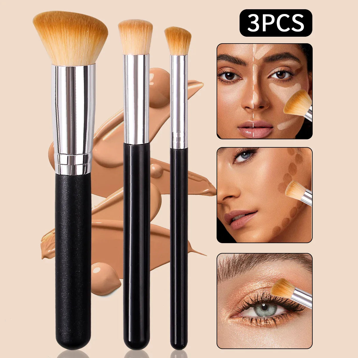 Foundation Concealer Brush, Premium Contour Blusher Brushes, Flawless Under Eye Dense Face Makeup Brush For Blending Lootquake LLC