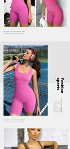 Seamless One-Piece Short Yoga Sportswear THRIXINE