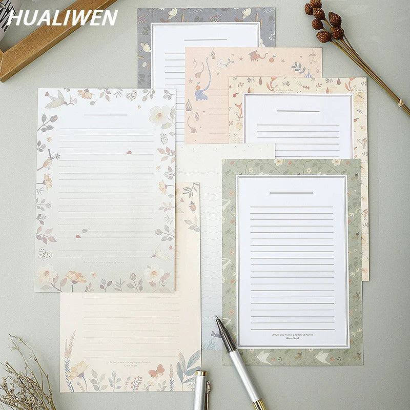 Vintage Flower Envelope Floral Creative Envelope Flower Printing Cute Cartoon Pattern Office Supplies With Letter Paper Lootquake LLC