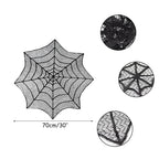 Halloween Decoration Lace Spider Web Skeleton Skull Tablecloth Black Fireplace Mantel Scarf Event Party Decoration Supplies Lootquake LLC
