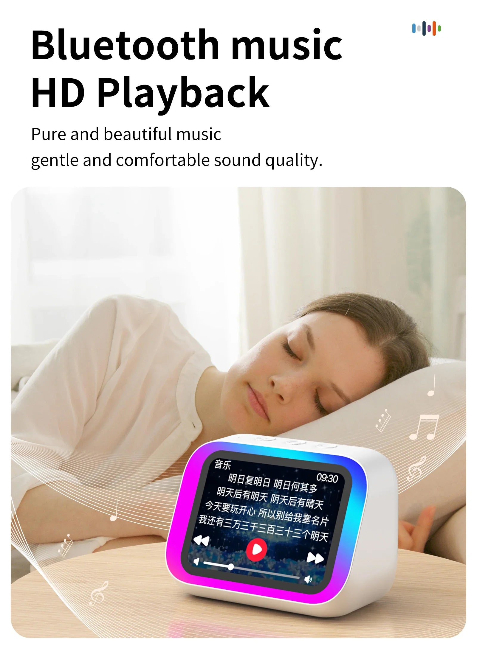 Smart Bluetooth Translator RGB Speaker 18 Languages Real-time Translation AI bluetooth 5.4 speaker with LCD display, game,alarm Lootquake LLC