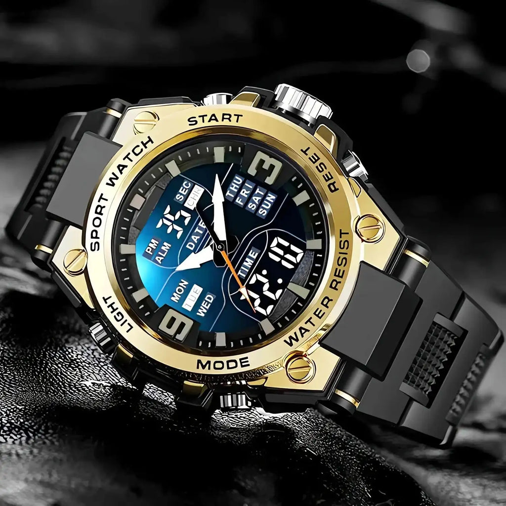 [Men's Digital Chronograph Watch] Multi-sport Chronograph Watch Men's Digital Quartz Watch With Alarm Luminous Date The Ideal Gi