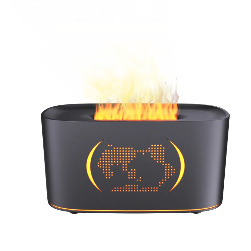 Map Humidifier Colorful Gradient Flame Aroma Diffuser Home Hotel Desktop USB Air Humidification Lootquake LLC