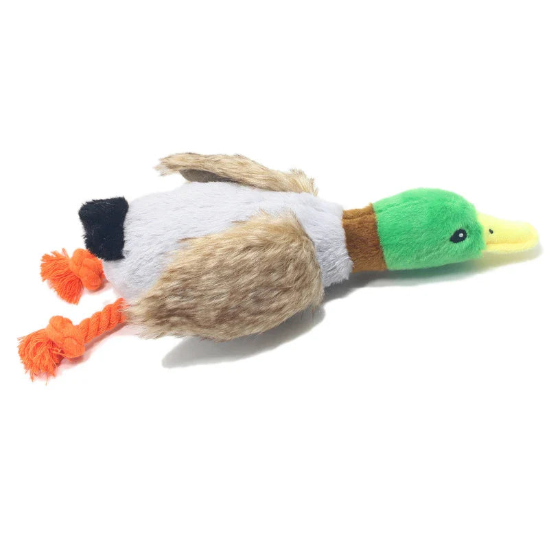 Cute Plush Duck Sound Pet Toys Stuffed Squeaky Animal Squeak Dog Toy Cleaning Tooth Dog Chew Rope Toys Pet Dog Accessories Toys Lootquake LLC