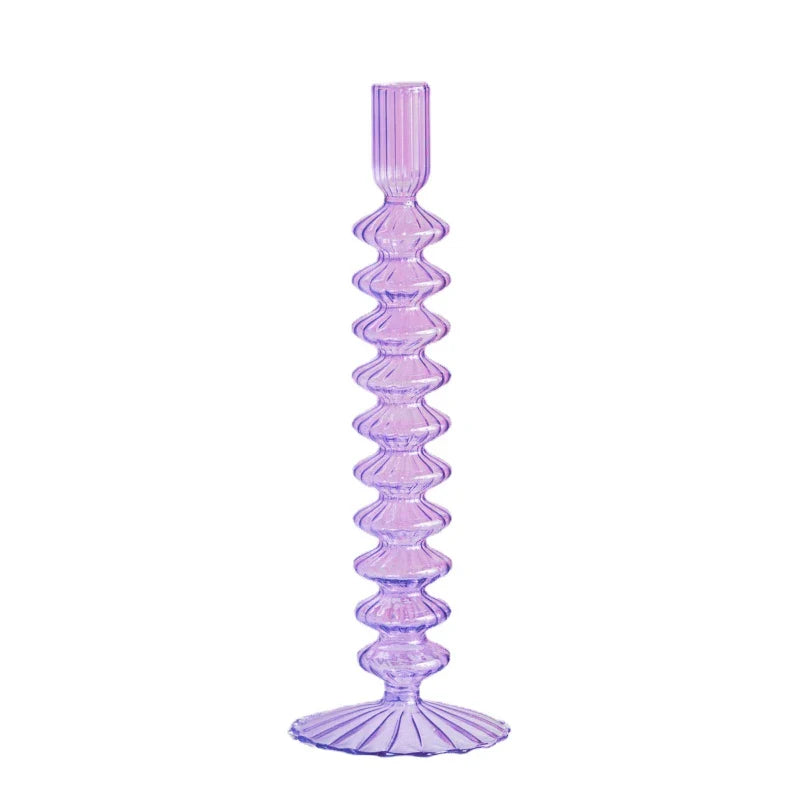 Glass Candle Holders Nordic Decor Taper Candle Holder Candlesticks for Home Wedding Room Decoration Party Vase Home Decor Pi-Mart