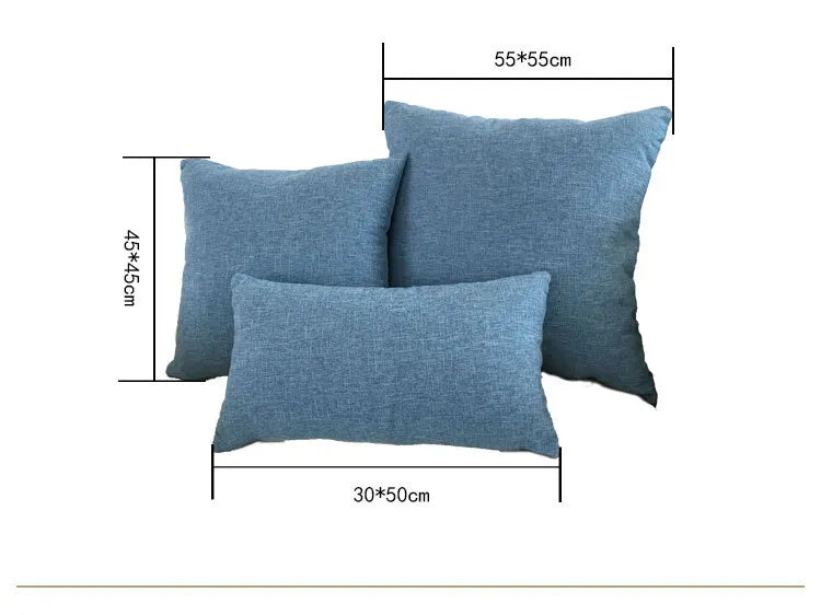 Solid Sofa Cushion Cover 30x50/40x40/45x45/40x60/50x50/55x55/60x60cm Decorative Throw Pillow Case For Car Seat Chair