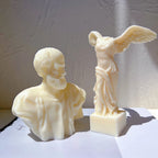 Aristotle Statue Candle Mold Greek Philosopher Bust Silicone Molds Greek Art Man Sculpture Wax Tool Tabletop Ornament Lootquake LLC