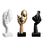 Resin Abstract Statue Desktop Ornaments Sculpture Figurines Face Character Nordic Light Luxury Art Crafts Office Home Decor Lootquake LLC