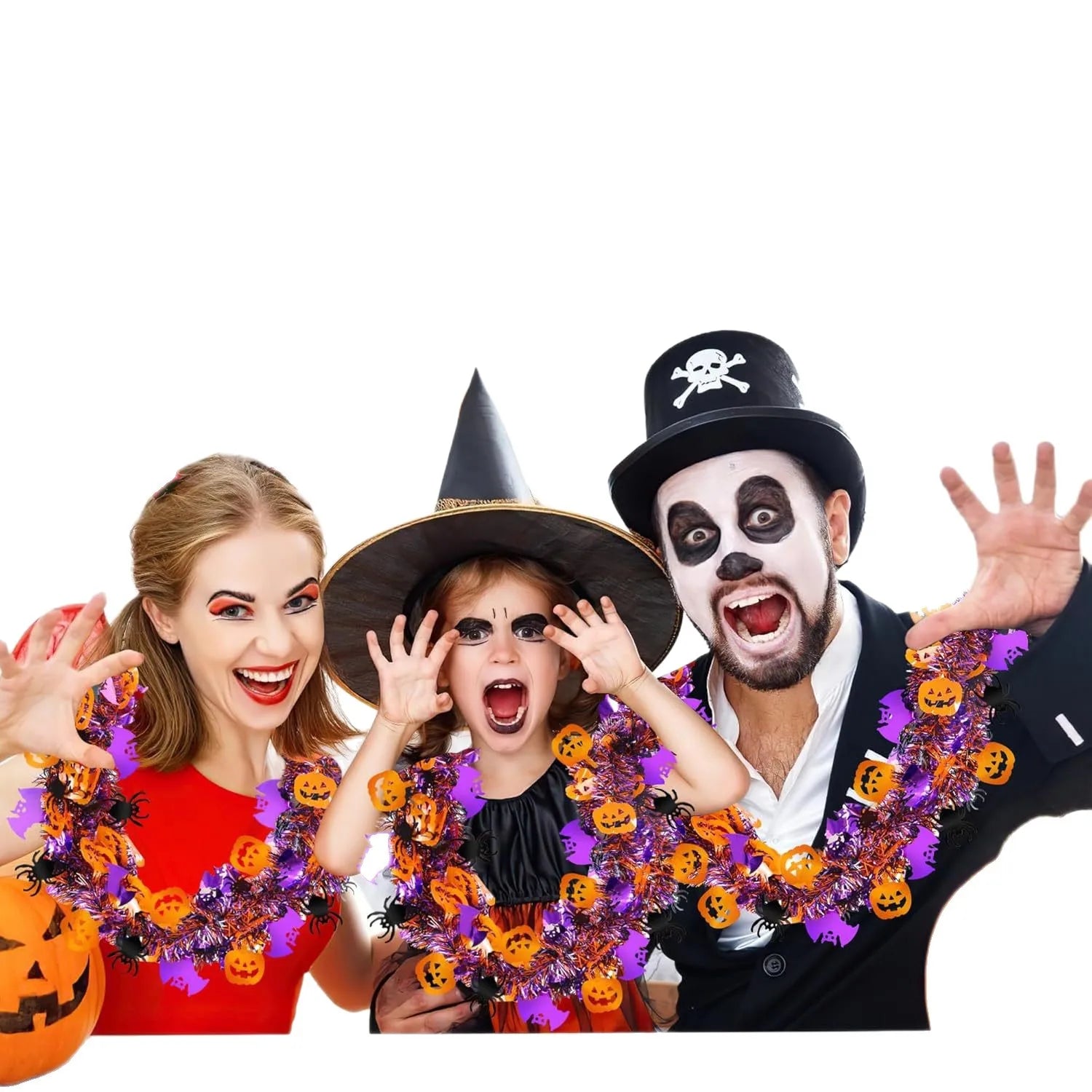 3PCS Halloween Party Streamers – Thickened Bat/Spider/Pumpkin Decor, Haunted House Hanging Garlands, Festive Halloween Deco Lootquake LLC